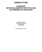 Samenvatting Handboek Ontwikkelingspsychopathologie bij Kinderen en Jeugdigen