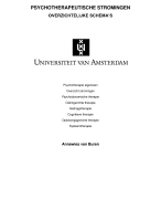 Psychotherapeutische stromingen - overzichtelijke schema\'s