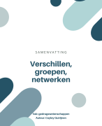 Samenvatting verschillen, groepen, netwerken Gedragswetenschappen