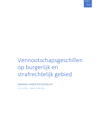 Vennootschapsgeschillen op burgerlijk en strafrechtelijk gebied - DEEL I Strafrechtelijke geschillen (MANAMA Vennootschapsrecht KU LEUVEN)