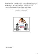 Samenvatting geselecteerde hoofstukken uit Abnormal Child and Adolescent Psychology - DSM-V Update