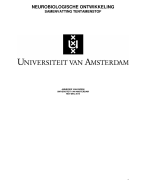 Samenvatting tentamenstof neurobiologische ontwikkeling