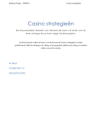 Casinostrategieën verslag