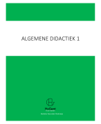 Samenvatting Algemene Didactiek I