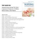Test Bank for  Maternal-Newborn Nursing: The Critical  Components of Nursing Care, 3rd Edition,  Roberta Durham, Linda Chapman 2024/2025