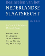 Samenvatting Beginselen van het Nederlandse staatsrecht
