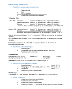 Financieel management: berekeningschema's oefeningen