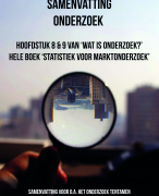 Samenvatting Onderzoek - \'Wat is onderzoek\' (Verhoeven) en \'Statistiek voor marktonderzoek (Memelink)