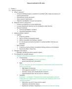 Research methods for BE notes