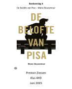 Boekverslag | De Belofte van Pisa