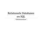 Relationele Databases en SQL