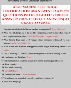 ABYC MARINE ELECTRICAL CERTIFICATION 2024 NEWEST EXAM 110 QUESTIONS WITH DETAILED VERIFIED ANSWERS (100% CORRECT ANSWERS) A+ GRADE ASSURED