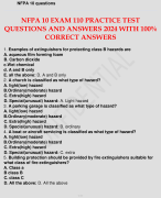 NFPA 10 EXAM 110 PRACTICE TEST QUESTIONS AND ANSWERS 2024 WITH 100% CORRECT ANSWERS