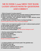 NR 511 WEEK 1 exam NR511 TEST BANK LATEST UPDATE WITH 70+ QUESTIONS AND CORRECT