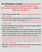 PA APPRAISERS LICENSE EXAM AND PRACTICE QUESTION EXAM 350+ QUESTIONS WITH DETAILED VERIFIED ANSWERS (100% CORRECT) ALREADY GRADED A+