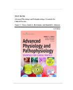 Test Bank - Advanced Physiology and Pathophysiology -Essentials for Clinical Practice, 1st Edition (Tkacs, 2021), Chapter 1-17  All Chapters