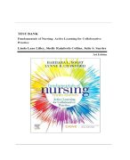 Test Bank - Fundamentals of Nursing- Active Learning for Collaborative Practice, 3rd Edition (Yoost, 2023), Chapter 1-42  All Chapters