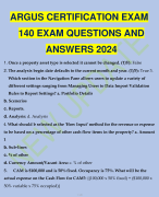 ARGUS CERTIFICATION EXAM 140 EXAM QUESTIONS AND ANSWERS 2024