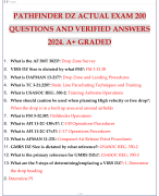 PATHFINDER DZ ACTUAL EXAM 200 QUESTIONS AND VERIFIED ANSWERS 2024. A+ GRADED