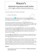 Oefenbundel communicatie en public relations - 3TSO - Examencommissie 2024