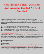 Adult Health 2 Hesi  Questions And Answers Graded A+ And Verified