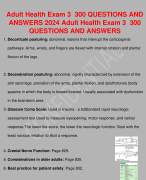 Adult Health Exam 3  300 QUESTIONS AND ANSWERS 2024 Adult Health Exam 3  300 QUESTIONS AND ANSWERS