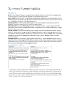 Human Logistics summary 