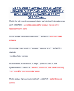 NR 224 QUIZ 2 ACTUAL EXAM LATEST UPDATED QUESTIONS AND CORRECTLY HIGHLIGHTED ANSWERS ALREADY GRADED A+…