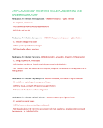 ATI PHARMACOLOGY PROCTORED REAL EXAM QUESTIONS AND  ANSWERS//GRADED A+