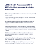 LETRS Unit 5 Assessment With  100% Verified answers Graded A+  2024-2025      