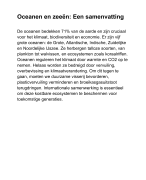 Samenvatting Oceanen en zeeën