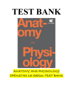 ANATOMY AND PHYSIOLOGY OPENSTAX 1st Edition TEST BANK