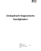 Eindopdracht Diagnostische Vaardigheden 1 
