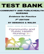 COMMUNITY HEALTH NURSING-A CANADIAN PERSPECTIVE 5th Edition, By Stamler, Yiu TEST BANK