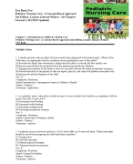 Test Bank For Pediatric Nursing Care- A Concept-Based Approach 2nd Edition, Luanne Linnard-Palmer  All Chapters Covered 1-30 (2024 Updated)