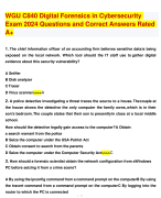 WGU C840 Digital Forensics in Cybersecurity Exam 2024 Questions and Correct Answers Rated  A+ | Verified WGU C840 Digital Forensics in Cybersecurity Actual Exam Update  with Accurate Solutions ARanking AllPass