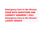 Emergency Care in the Streets EXAM WITH QUESTIONS AND CORRECT ANSWERS // 2023 Emergency Care in the 