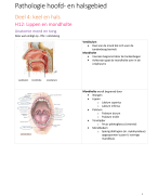 Samenvatting ziekteleer: pathologie van hoofd- en halsgebied
