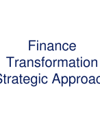 Finance Transformation Strategic Approach