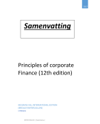 Samenvatting Corporate Finance