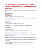 CC Practices Exam 2024-2025 Latest  Update Questions and Correct Answers  Rated A+ | Verified CC Practice Actual Exam with Accurate Solutions ARanking AllPass Agraded