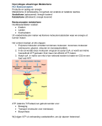 Biomedische Wetenschappen Moleculen: Metabolisme