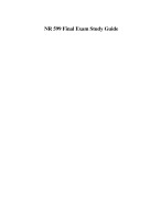 NR 599 Final Exam Study Guide / NR599 Final Exam Study Guide(V1): Chamberlain College Of Nursing (2024-2025)