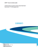Onderzoeksvoorstel eindscriptie - Bachelor Business IT & Management - NCOI