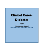 Clinical Cases- Diabetes Quizzes (Questions and Answers)