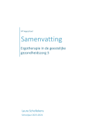 Samenvatting ergotherapie in de geestelijke gezondheidszorg 3