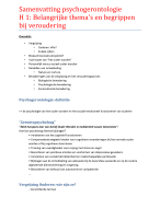 Samenvatting Psychogerontologie