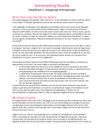 Samenvatting filosofie/levensbeschouwing Cogito Hoofdstuk 1: Wijsgerige Antropologie