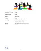NCOI Recruitment en Personeelsplanning moduleopdracht