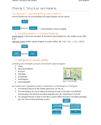 Samenvatting Chemie 1: Structuur van materie